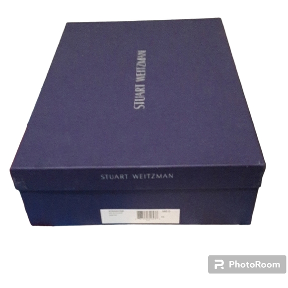 Stuart Weitzman Straighten Nice Blue Suede Boots - Picture 10 of 13